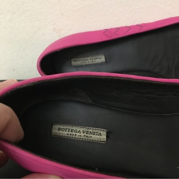 Bottega Veneta Barbie Pink Leather Pointed Toe Flats - Picture 8 of 10